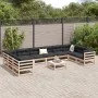 Gartensofa-Set 11-teilig aus massivem Kiefernholz von vidaXL, Gartensets - Ref: Foro24-3299644, Preis: 604,41 €, Rabatt: %