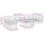 Garden sofa set 11 pieces solid pine wood by vidaXL, Garden sets - Ref: Foro24-3299644, Price: 613,17 €, Discount: %
