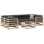 Gartensofa-Set 7-teilig aus massivem Kiefernholz von vidaXL, Gartensets - Ref: Foro24-3299308, Preis: 420,41 €, Rabatt: %