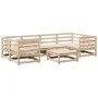 Gartensofa-Set 7-teilig aus massivem Kiefernholz von vidaXL, Gartensets - Ref: Foro24-3299308, Preis: 420,41 €, Rabatt: %