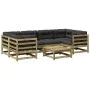 7-piece garden sofa set with impregnated pine wood cushions by vidaXL, Garden sets - Ref: Foro24-3299315, Price: 683,03 €, Di...