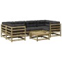 7-teiliges Gartensofa-Set mit Kissen aus imprägniertem Kiefernholz von vidaXL, Gartensets - Ref: Foro24-3299315, Preis: 684,3...