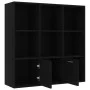 Estantería de madera contrachapada negro 98x30x98 cm de vidaXL, Librerías y estanterías - Ref: Foro24-801117, Precio: 81,37 €...