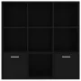 Estantería de madera contrachapada negro 98x30x98 cm de vidaXL, Librerías y estanterías - Ref: Foro24-801117, Precio: 81,37 €...