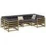 6-piece garden sofa set with impregnated pine wood cushions by vidaXL, Garden sets - Ref: Foro24-3299610, Price: 637,42 €, Di...