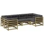 6-piece garden sofa set with impregnated pine wood cushions by vidaXL, Garden sets - Ref: Foro24-3299610, Price: 637,42 €, Di...