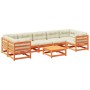 8-teilige Gartensofagarnitur mit wachsbraunen Kissen aus Kiefernholz von vidaXL, Gartensets - Ref: Foro24-3299336, Preis: 915...