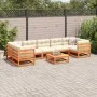 8-teilige Gartensofagarnitur mit wachsbraunen Kissen aus Kiefernholz von vidaXL, Gartensets - Ref: Foro24-3299336, Preis: 901...
