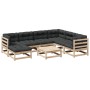 8-piece garden sofa set with solid pine wood cushions by vidaXL, Garden sets - Ref: Foro24-3299556, Price: 722,60 €, Discount: %