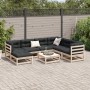 8-piece garden sofa set with solid pine wood cushions by vidaXL, Garden sets - Ref: Foro24-3299556, Price: 722,60 €, Discount: %