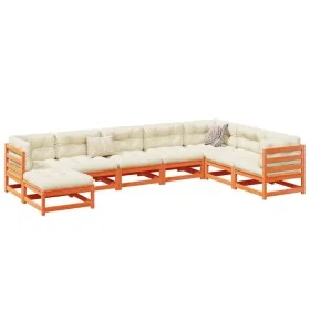 Garden sofa set 8 pieces solid pine wood wax brown by vidaXL, Garden sets - Ref: Foro24-3299575, Price: 480,84 €, Discount: %