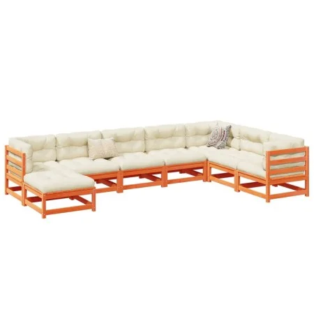Garden sofa set 8 pieces solid pine wood wax brown by vidaXL, Garden sets - Ref: Foro24-3299575, Price: 480,84 €, Discount: %