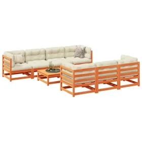 Garden sofa set 8 pieces solid pine wood wax brown by vidaXL, Garden sets - Ref: Foro24-3299320, Price: 497,19 €, Discount: %