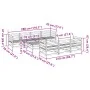 Gartensofa-Set 8-teilig aus massivem Kiefernholz, wachsbraun von vidaXL, Gartensets - Ref: Foro24-3299320, Preis: 497,19 €, R...