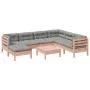 8-piece garden sofa set with Douglas fir wood cushions by vidaXL, Garden sets - Ref: Foro24-3299561, Price: 663,76 €, Discoun...