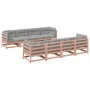 9-piece garden sofa set with Douglas fir wood cushions by vidaXL, Garden sets - Ref: Foro24-3299360, Price: 820,23 €, Discoun...