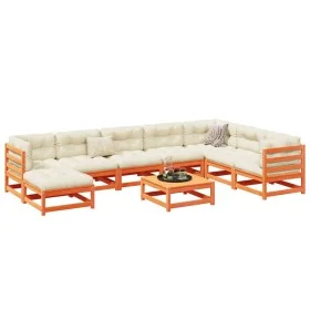 Garden sofa set 9 pieces solid pine wood wax brown by vidaXL, Garden sets - Ref: Foro24-3299582, Price: 540,01 €, Discount: %