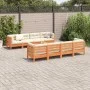 9-piece garden sofa set with wax-brown pine wood cushions by vidaXL, Garden sets - Ref: Foro24-3299362, Price: 793,48 €, Disc...