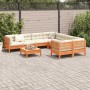 9-piece garden sofa set with wax-brown pine wood cushions by vidaXL, Garden sets - Ref: Foro24-3299374, Price: 825,52 €, Disc...
