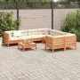 9-piece garden sofa set with wax-brown pine wood cushions by vidaXL, Garden sets - Ref: Foro24-3299374, Price: 793,48 €, Disc...