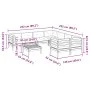 9-piece garden sofa set with wax-brown pine wood cushions by vidaXL, Garden sets - Ref: Foro24-3299374, Price: 793,48 €, Disc...