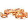 Garden sofa set 9 pieces solid pine wood wax brown by vidaXL, Garden sets - Ref: Foro24-3299509, Price: 569,55 €, Discount: %