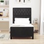 Estructura de cama con cabecera Negro 100 x 200 cm Terciopelo