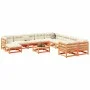 Gartensofa-Set 12-teilig aus massivem Kiefernholz, wachsbraun von vidaXL, Gartensets - Ref: Foro24-3299652, Preis: 755,48 €, ...