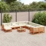 Gartensofa-Set 12-teilig aus massivem Kiefernholz, wachsbraun von vidaXL, Gartensets - Ref: Foro24-3299652, Preis: 755,48 €, ...