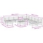 Gartensofa-Set 12-teilig aus massivem Kiefernholz, wachsbraun von vidaXL, Gartensets - Ref: Foro24-3299652, Preis: 765,39 €, ...