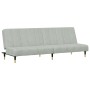 Zweiteilige Sofagarnitur aus hellgrauem Samt von vidaXL, Sofas - Ref: Foro24-3216295, Preis: 410,15 €, Rabatt: %
