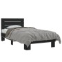 Estructura de cama madera de ingeniería y metal negra 75x190 cm de vidaXL, Camas y somieres - Ref: Foro24-845747, Precio: 91,...