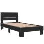 Estructura de cama madera de ingeniería y metal negra 75x190 cm de vidaXL, Camas y somieres - Ref: Foro24-845747, Precio: 90,...