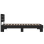 Estructura de cama madera de ingeniería y metal negra 75x190 cm de vidaXL, Camas y somieres - Ref: Foro24-845747, Precio: 91,...