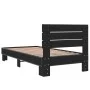 Estructura de cama madera de ingeniería y metal negra 75x190 cm de vidaXL, Camas y somieres - Ref: Foro24-845747, Precio: 90,...