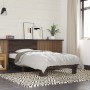 Engineered wood bed frame metal brown oak 75x190 cm by vidaXL, Beds and slatted bases - Ref: Foro24-845751, Price: 67,38 €, D...