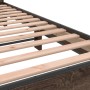 Engineered wood bed frame metal brown oak 75x190 cm by vidaXL, Beds and slatted bases - Ref: Foro24-845751, Price: 67,38 €, D...