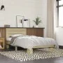 Sonoma oak metal engineered wood bed frame 90x190 cm by vidaXL, Beds and slatted bases - Ref: Foro24-845753, Price: 90,87 €, ...