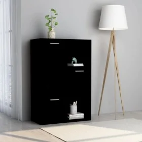 Black plywood storage cabinet 60x29.5x90 cm by vidaXL, Bookcases and shelves - Ref: Foro24-801135, Price: 63,27 €, Discount: %