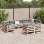 9-piece garden sofa set with Douglas fir wood cushions by vidaXL, Garden sets - Ref: Foro24-3299631, Price: 844,75 €, Discoun...