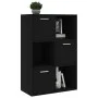 Armario almacenamiento madera contrachapada negra 60x29,5x90 cm de vidaXL, Librerías y estanterías - Ref: Foro24-801135, Prec...