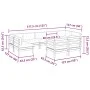 9-teilige Gartensofagarnitur mit wachsbraunen Kissen aus Kiefernholz von vidaXL, Gartensets - Ref: Foro24-3299633, Preis: 820...
