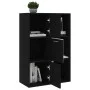 Armario almacenamiento madera contrachapada negra 60x29,5x90 cm de vidaXL, Librerías y estanterías - Ref: Foro24-801135, Prec...
