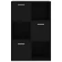 Armario almacenamiento madera contrachapada negra 60x29,5x90 cm de vidaXL, Librerías y estanterías - Ref: Foro24-801135, Prec...