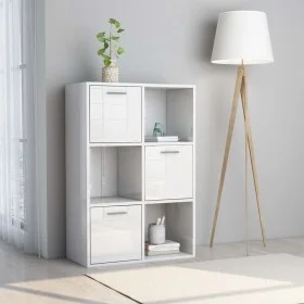 Engineered wood storage cabinet in white, 60x29.5x90 cm by vidaXL, Bookcases and shelves - Ref: Foro24-801140, Price: 80,74 €...