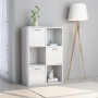 Engineered wood storage cabinet in white, 60x29.5x90 cm by vidaXL, Bookcases and shelves - Ref: Foro24-801140, Price: 82,50 €...