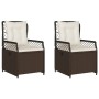 Gartenliegen 2 Stück braunes synthetisches Rattan von vidaXL, Gartenstühle - Ref: Foro24-368662, Preis: 194,36 €, Rabatt: %