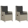 Gartenliegen 2 Stück hellgraues synthetisches Rattan von vidaXL, Gartenstühle - Ref: Foro24-368657, Preis: 222,05 €, Rabatt: %