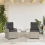Garden recliners 2 pcs light gray synthetic rattan by vidaXL, Garden chairs - Ref: Foro24-368657, Price: 222,05 €, Discount: %