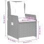Garden recliners 2 pcs light gray synthetic rattan by vidaXL, Garden chairs - Ref: Foro24-368657, Price: 225,75 €, Discount: %
